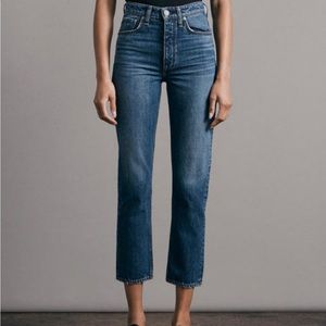 NWT rag & bone Nina high rise cigarette ankle jeans. Ash wash size 25.